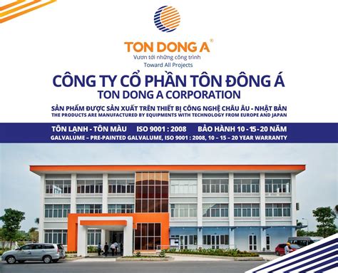 công ty cổ phần tôn đông á